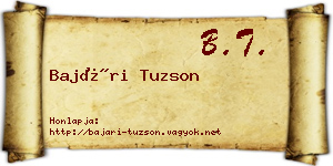 Bajári Tuzson névjegykártya